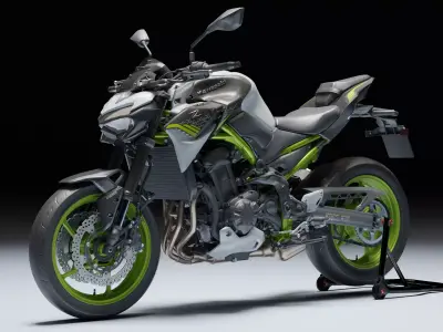 Kawasaki Z900 2021 Low-poly 3D model