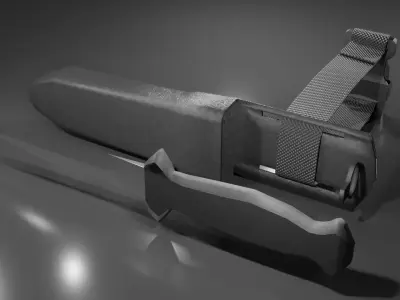 Dving Knife Low-poly 3D model
