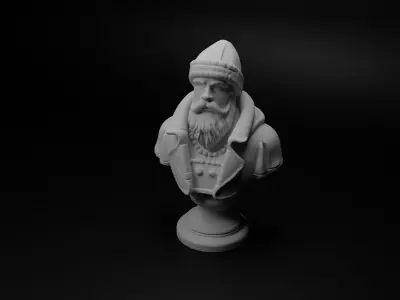 Winter Warrior Bust Chess 3D print model