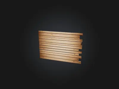 Wooden Planks Low-poly 3D model purchase