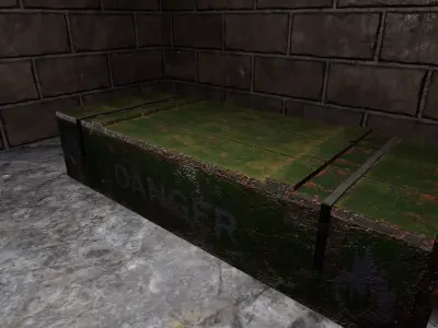 military weapon crate  Free low-poly 3D model
