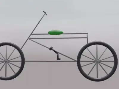 Cycle Low-poly 3D model