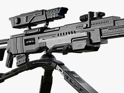 Sci-fi rifle 3D model order