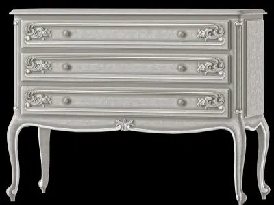 etsy french nightstand and dresser 3D model