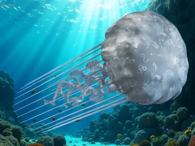 Ghostly White Jellyfish 