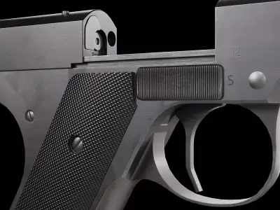 Kimball 30 Carbine Pistol Low-poly 3D model