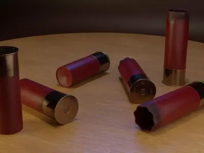 Shotgun ammo Low-poly 3D model purchase