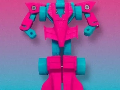 source files Mach Lander 3d printable car transformer toy 3D print model
