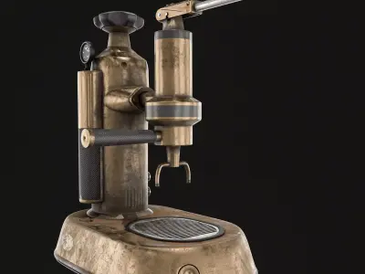 Old Coffee machine Low-poly 3D model