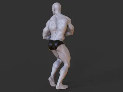 Bodybuilder Pose 3D print model 3