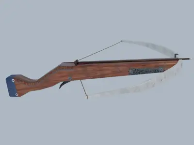 Crossbow1 Bow1 Military  Low-poly 3D model