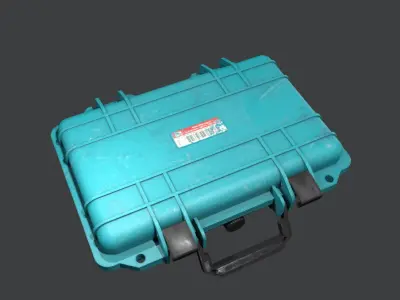 Plastic instrumental case Low-poly 3D model