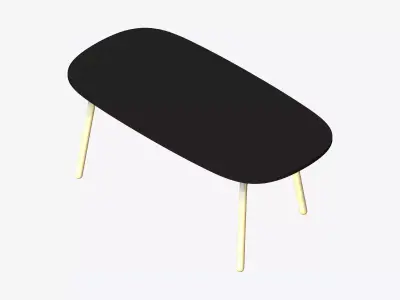 Desk - Timberline - Rounded - Rectangle Low-poly 3D model