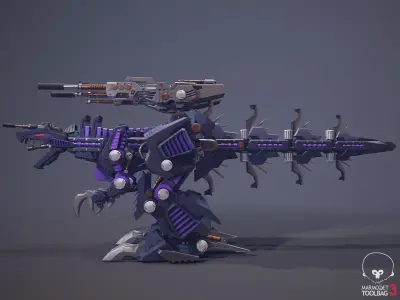 Zoid Genosaurer model 3D PBR  3D model