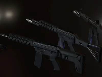 Howa Type 89 Low-poly 3D model