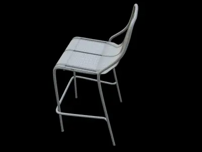 Chair metal bar stool 3D model