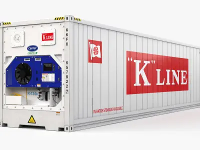 40ft K-LINE Container Reefer CARRIER 3D model