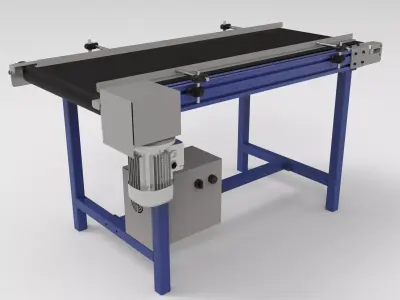 Conveyor System Low-poly 3D model