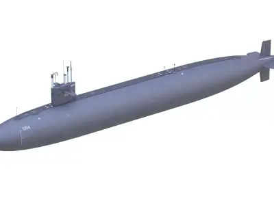 USS Permit SSN-594 3D model