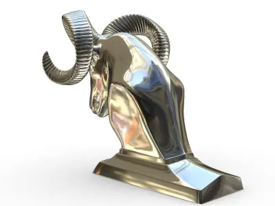 ram logo 3D model by 3dlogoman