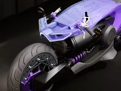 Sci-Fi EV Concept Bike 3D model