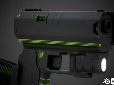 P64 scout Low-poly 3D model