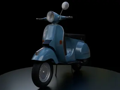 Vespa T5 Low-poly 3D model