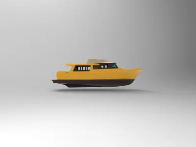 Mini passanger ship C 3D model