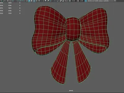 Cartoon Bow Low-poly 3D model