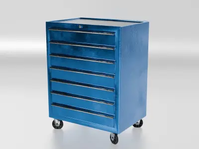 workshop drawer Low-poly 3D model