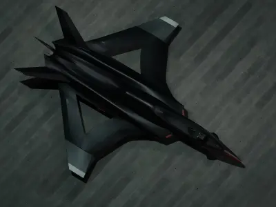 ZA Viper Multirole Strike Fighter Jet  Low-poly 3D model