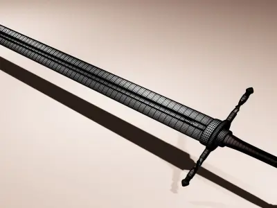 sword Low poly 3D model