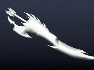 Futuristic Sword Low-poly 3D model 25