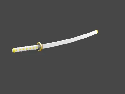 Demon Slayer - Zenitsu Nichirin blade - Sword Low-poly 3D model