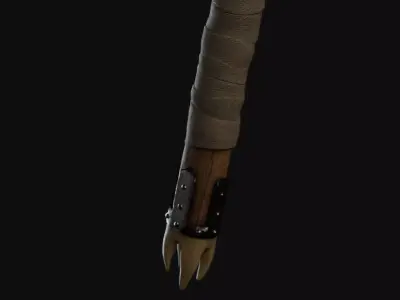 Toothmace Game Ready Weapon Low-poly 3D model