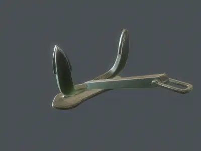 Ship anchor Low-poly 3D model purchase