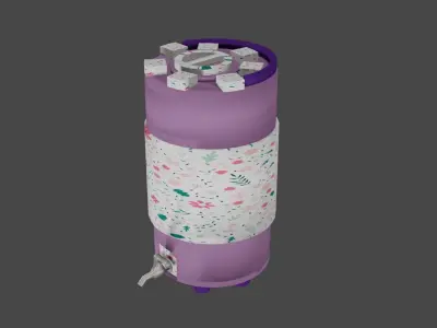 DRINKING COOLING WATER BIG BOTTEL WITH COCK  Free 3D model