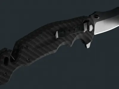 Folding Tactical Pocket Knife 3D model