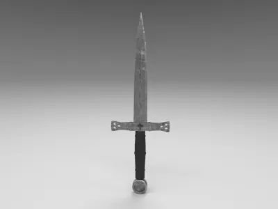 Medieval dagger 1 Low-poly 3D model