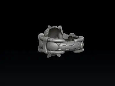 Skull Biker Ring 3D print model