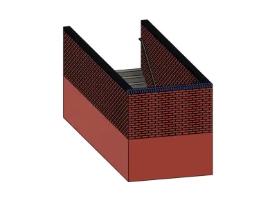 Model Railway Station Platform Brick Subway Steps V1 3D print model