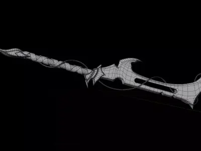 sword fantasy modeling Low-poly 3D model