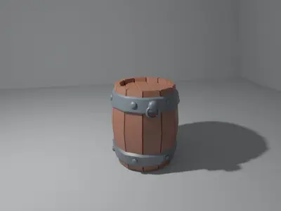 Barrel Low Poly 3D model