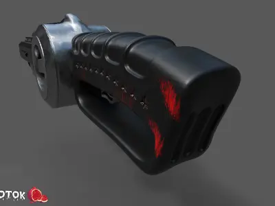 Space Gun  Free low-poly 3D model