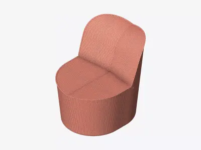 Sofa - Contemporary - Number - Chair E - Swivel Plate Foot Low-poly 3D model