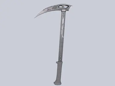 Ice axe Low-poly 3D model