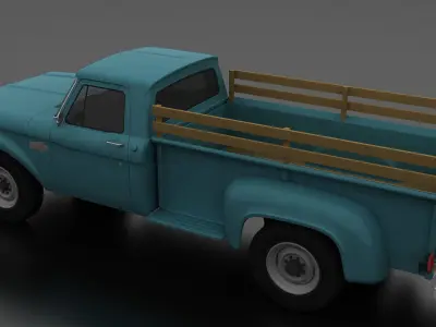 F-Series F-250 Flareside Pickup 1966 Low-poly 3D model