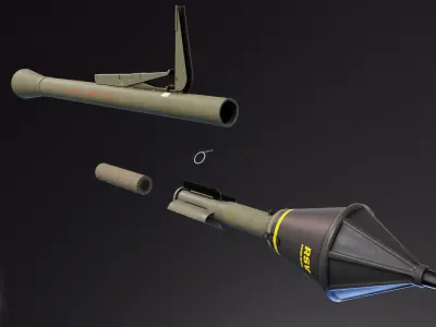 Pansarskott M46 Low-poly 3D model