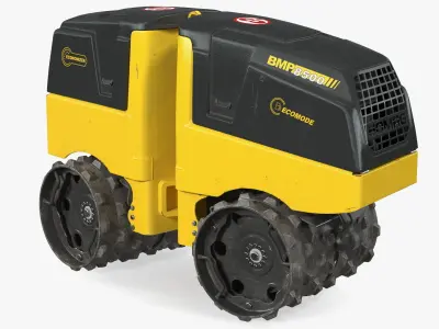 Trench Roller Bomag BMP 8500 Dirty Rigged 3D model