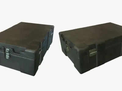 Military Black Case Low-poly 3D model